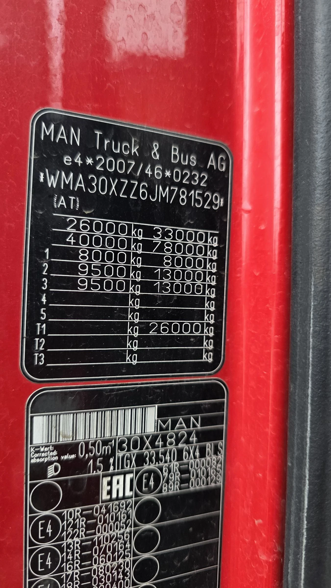 Man Tgx 33 540 EURO 6  6X4, снимка 15 - Камиони - 54055060