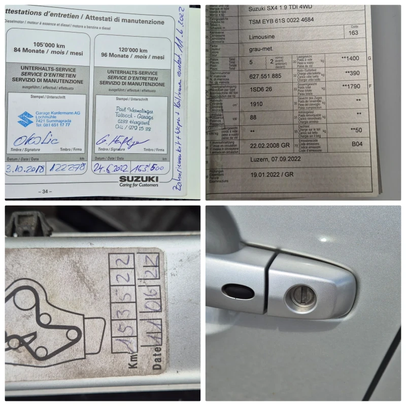 Suzuki SX4 1.9TDI-120кс.4X4, снимка 16 - Автомобили и джипове - 50012843