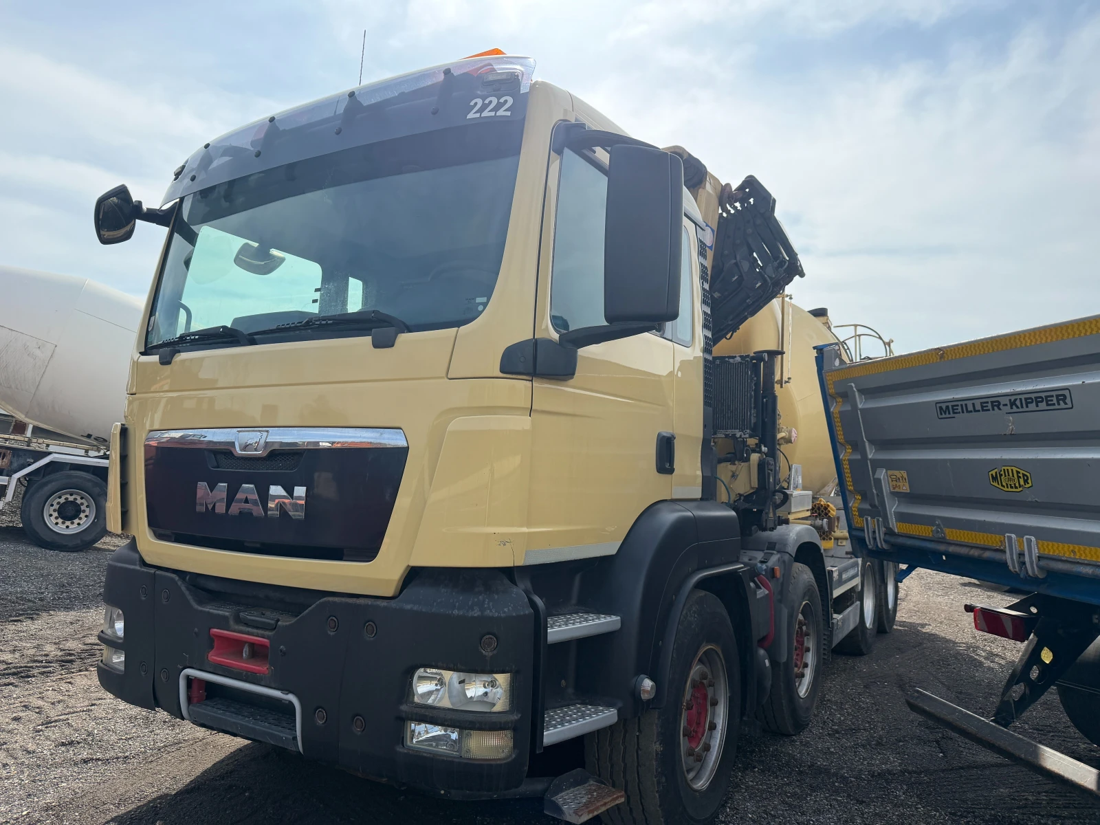 Бетон миксер Man КРАН+ 7 Кубика Бетонмиксер, Нов внос, , , , 8х4, , снимка 7 - Индустриална техника - 53713113