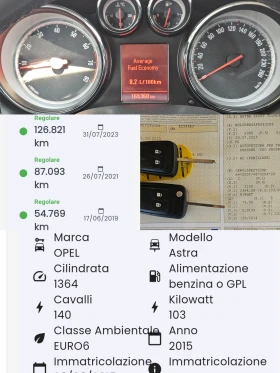 Обява за продажба на Opel Astra 1.4Т/GPL/COSMO/Sports Tourer/ACC/LED/NAVI/БЛУТУТ ~12 700 лв. - изображение 11