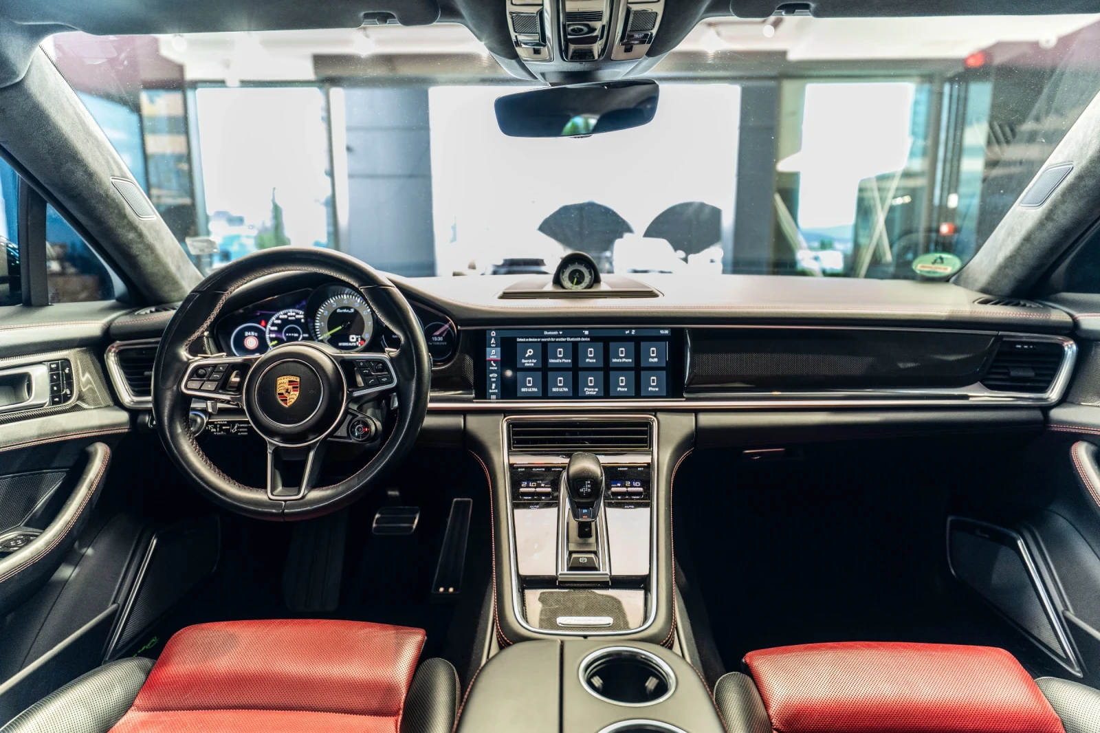 Porsche Panamera TURBO S* BURMESTER* SOFTCLOSE* KEYLESS* RED BELTS*, снимка 13 - Автомобили и джипове - 56088050