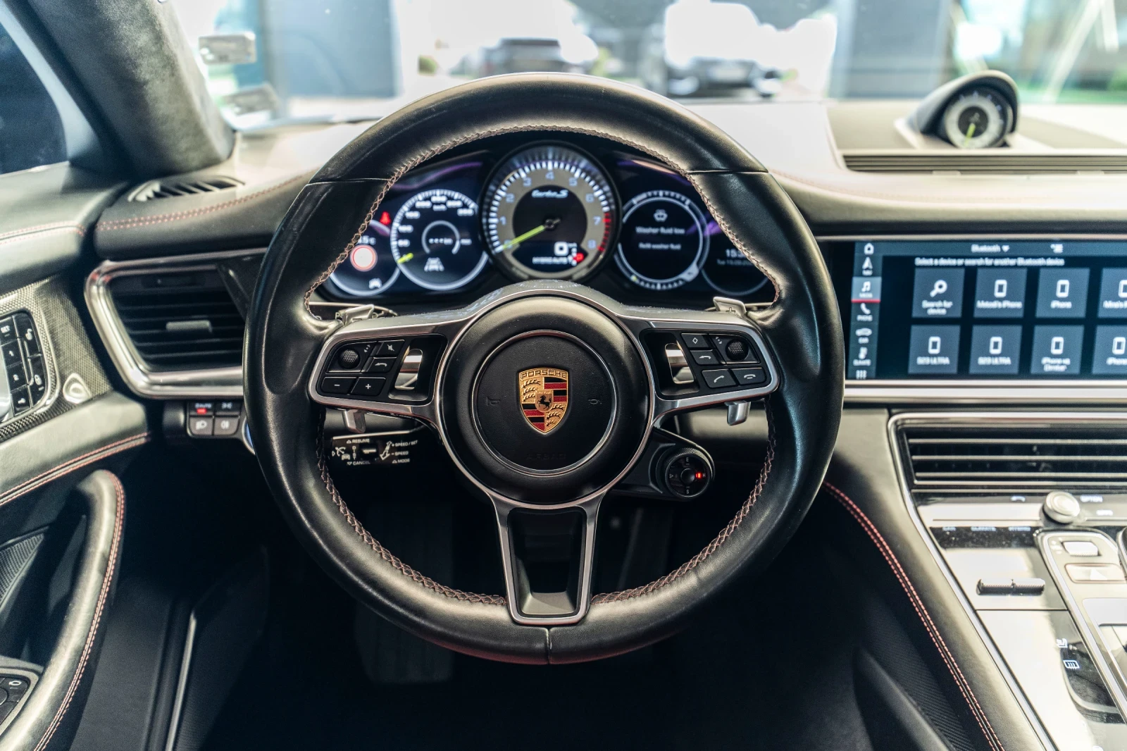 Porsche Panamera TURBO S* BURMESTER* SOFTCLOSE* KEYLESS* RED BELTS*, снимка 14 - Автомобили и джипове - 56088050