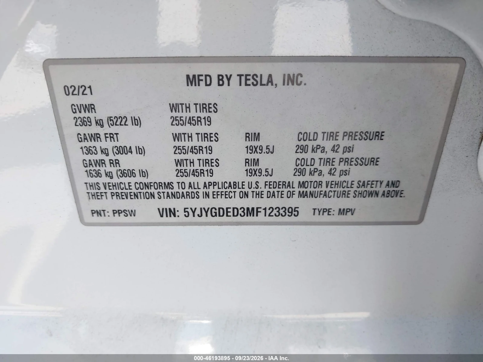 Tesla Model Y STANDARD RANGE / Carfax, снимка 9 - Автомобили и джипове - 56295792