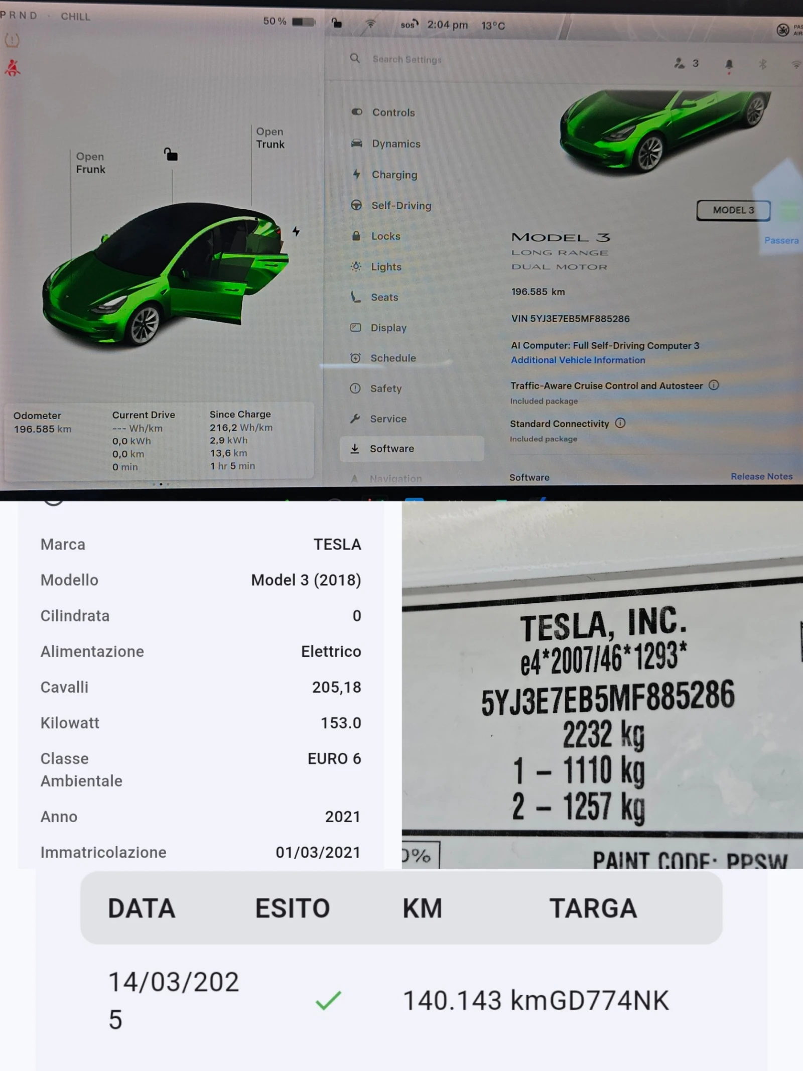 Tesla Model 3 Long Range/AWD/ПРОМО.РЕГИСТРАЦ/Facelift/Термопомпа, снимка 12 - Автомобили и джипове - 56635283