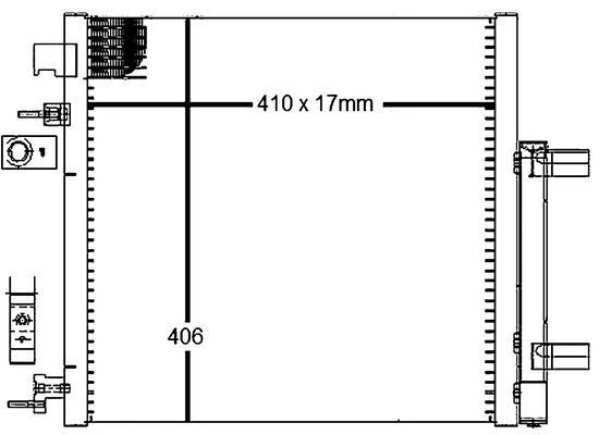 Кондензатор за климатик Chevrolet Spark - MAHLE AC 128 000S, снимка 1 - Части - 48713471