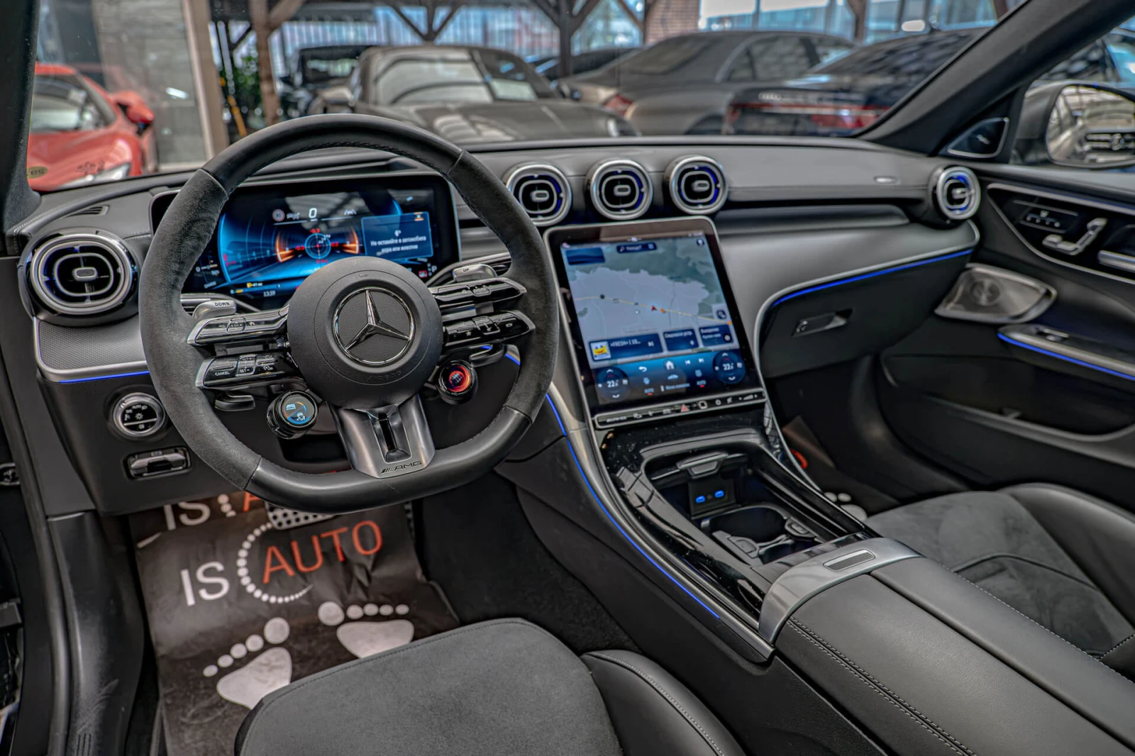Mercedes-Benz C 63 AMG S E-Perf/Камера 360/Burmester/HuD/Керамика/4Matic+, снимка 7 - Автомобили и джипове - 56133966