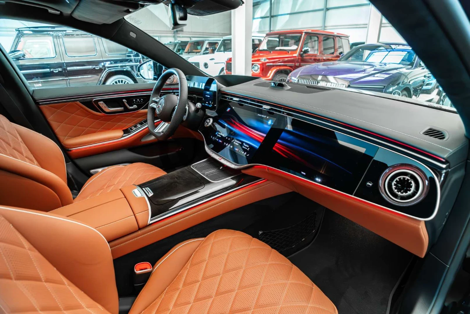 Mercedes-Benz S 450 * NEW MODEL* 4 MATIC* AMG* 3 TV* EXCLUSIVE* LONG* , снимка 12 - Автомобили и джипове - 55551968