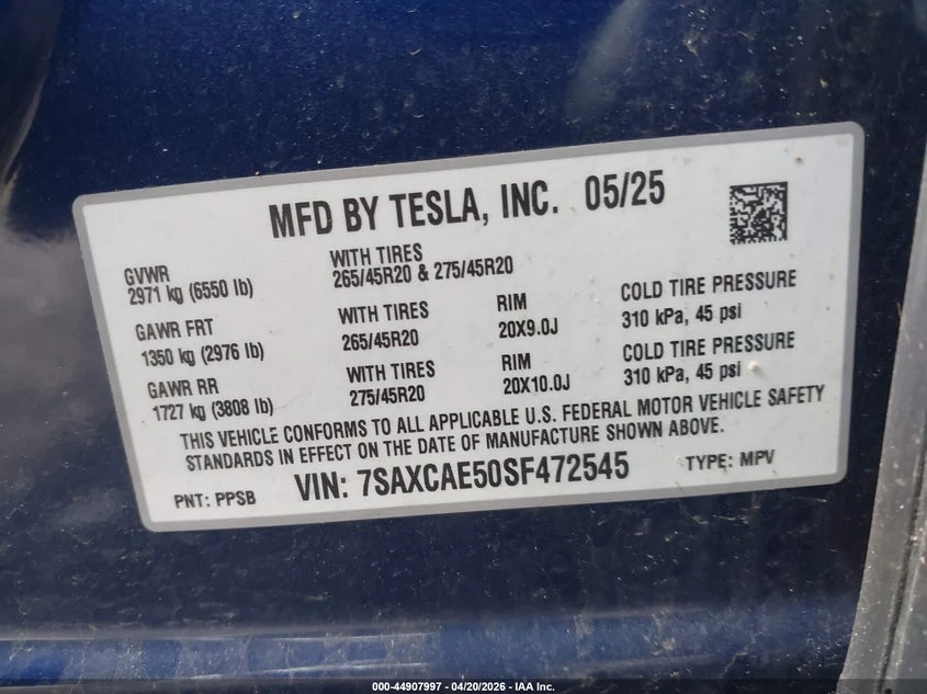 Tesla Model X Long Range, снимка 9 - Автомобили и джипове - 55893727