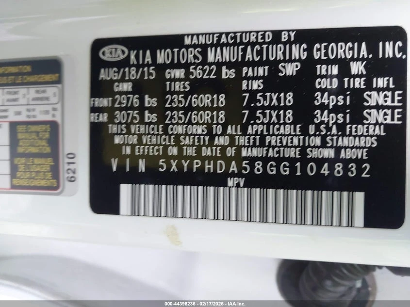 Kia Sorento 3.3L V-6 DI, DOHC, VVT, 290HP All Wheel Drive, снимка 9 - Автомобили и джипове - 53713737