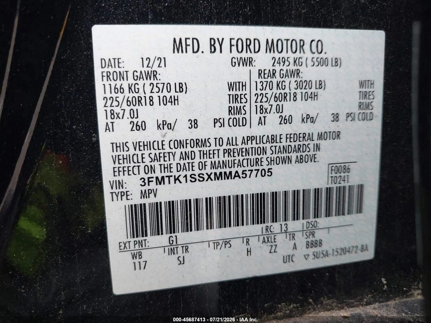 Ford Mustang Mach-E Select, снимка 9 - Автомобили и джипове - 55469180