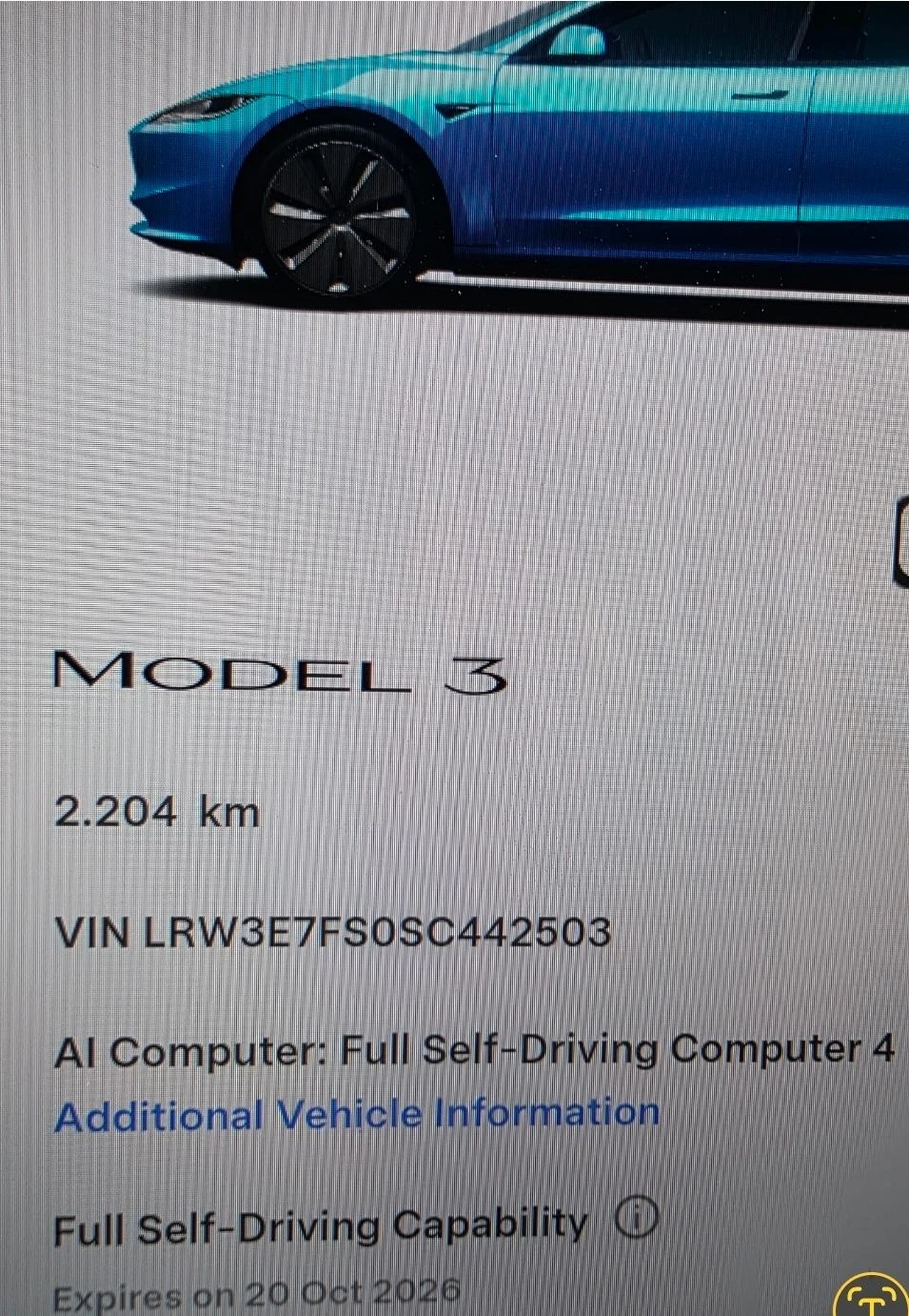 Tesla Model 3 Highland NEW 2200 km, снимка 16 - Автомобили и джипове - 55674597