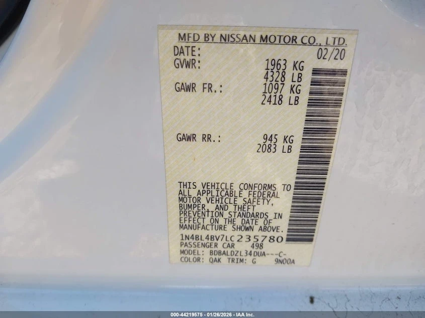 Nissan Altima 2.5l S Fwd, снимка 9 - Автомобили и джипове - 54214634