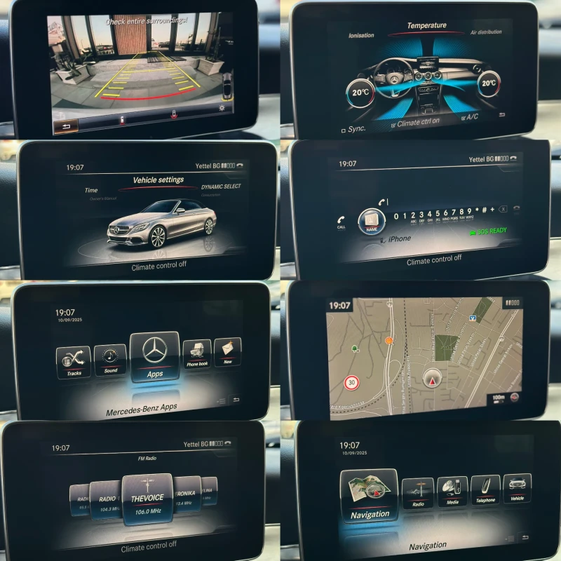 Mercedes-Benz C 220 * AMG Line* 4Matic* 9G* Cabrio* FULL* , снимка 17 - Автомобили и джипове - 51672816