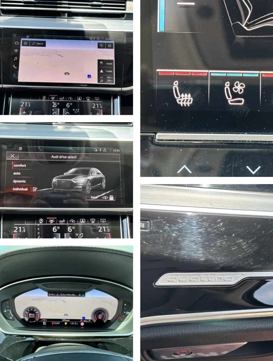 Audi A8 LONG/S-LINE/4X4/BANG&OLUFSEN/PANO/NAVI/ОБДУХ/FULL, снимка 12 - Автомобили и джипове - 55298364