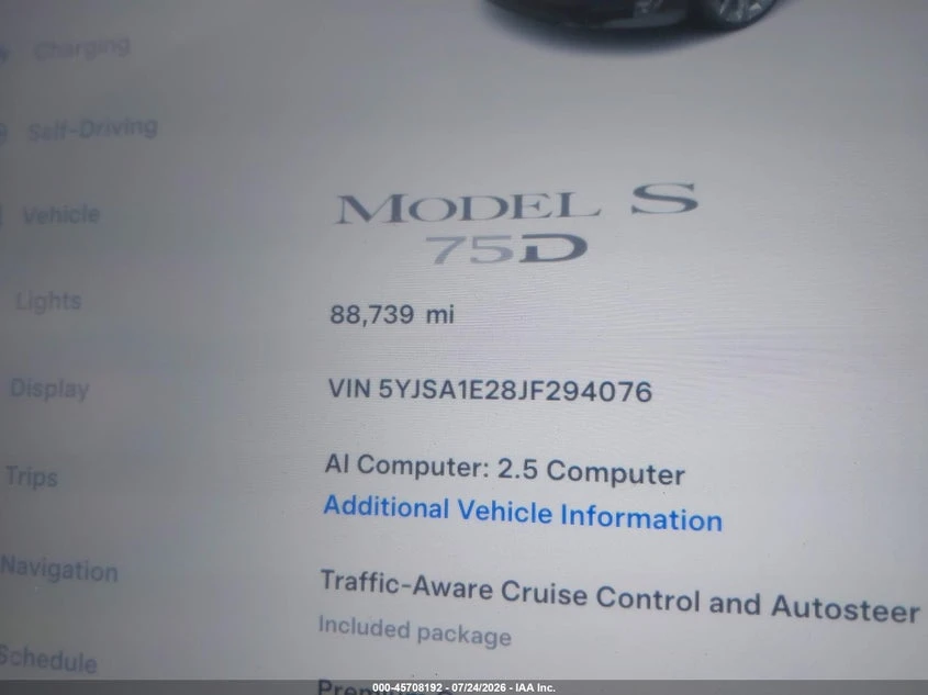 Tesla Model S 2018 TESLA MODEL S 100D75DP100D, снимка 12 - Автомобили и джипове - 56343798