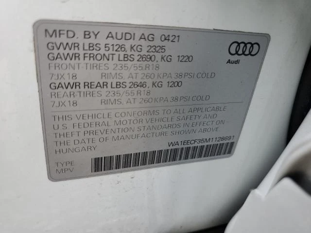 Audi Q3 2021 AUDI Q3 PREMIUM PLUS S LINE 45, снимка 14 - Автомобили и джипове - 47874719