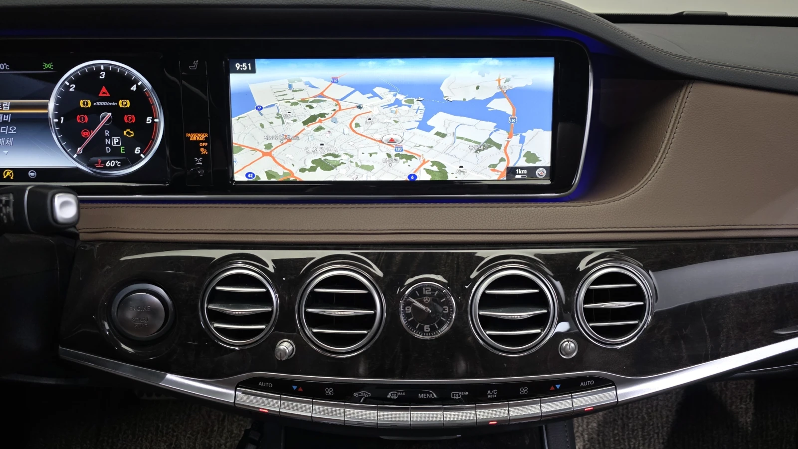 Mercedes-Benz S 350 3.0 4MATIC, Distronic, HeadUP, 360-к., Обдухване., снимка 12 - Автомобили и джипове - 54822058