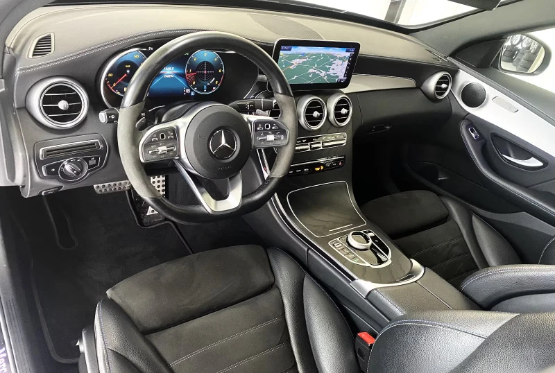 Mercedes-Benz C 220 d/AMG/194HP/NIGHT-EDITION/9G/LED/CAM/DIGITAL/756f, снимка 9 - Автомобили и джипове - 51744491