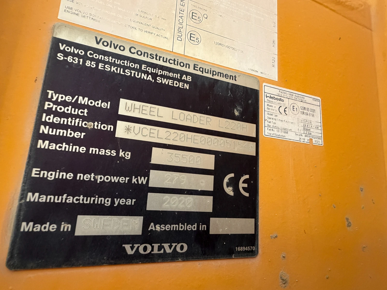 Челен товарач Volvo L220Н, Нов внос, , , , снимка 10 - Индустриална техника - 56341098