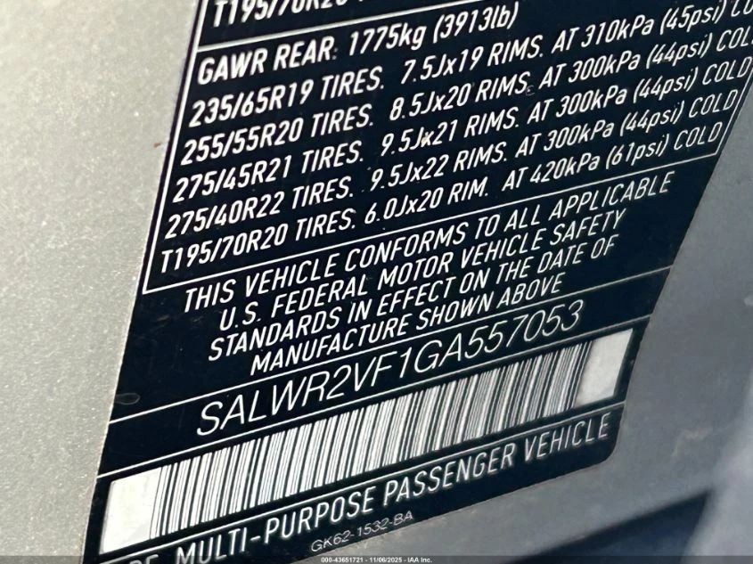 Land Rover Range rover 3.0L V-6 DI, DOHC, VVT, SUPERCHARGER, 340HP 4X4 - изображение 9