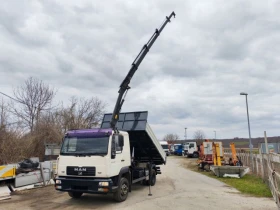 Man 12.224 Самосвал с кран, снимка 1