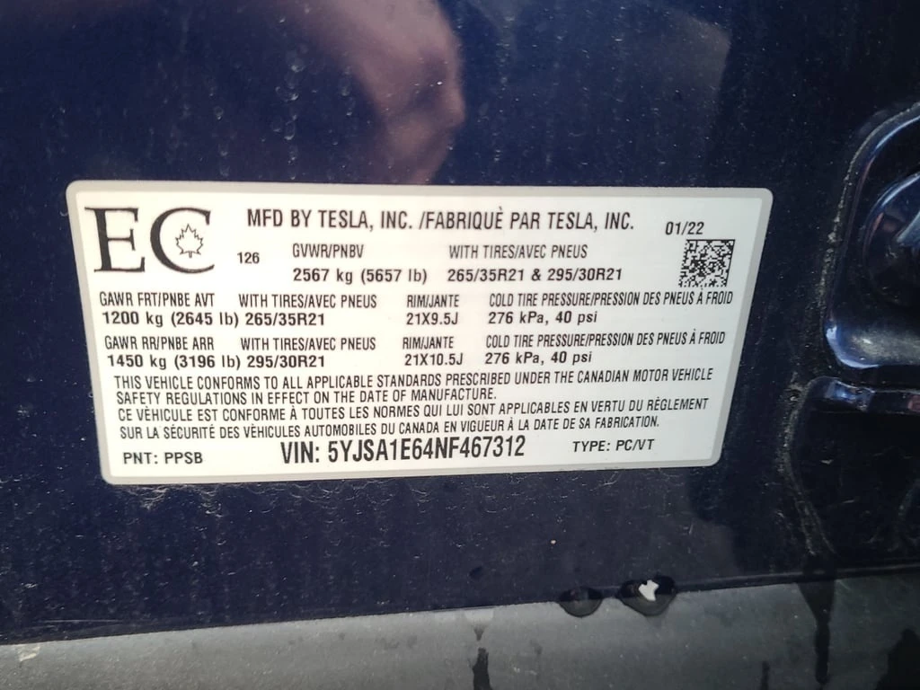 Tesla Model S * PLAID * CARFAX * ��� ������������ ������ | Mobile.bg � ����������� 7