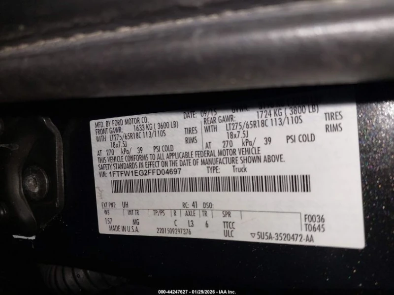 Ford F150 3.5l F-150 Xlt, снимка 9 - Автомобили и джипове - 53586737