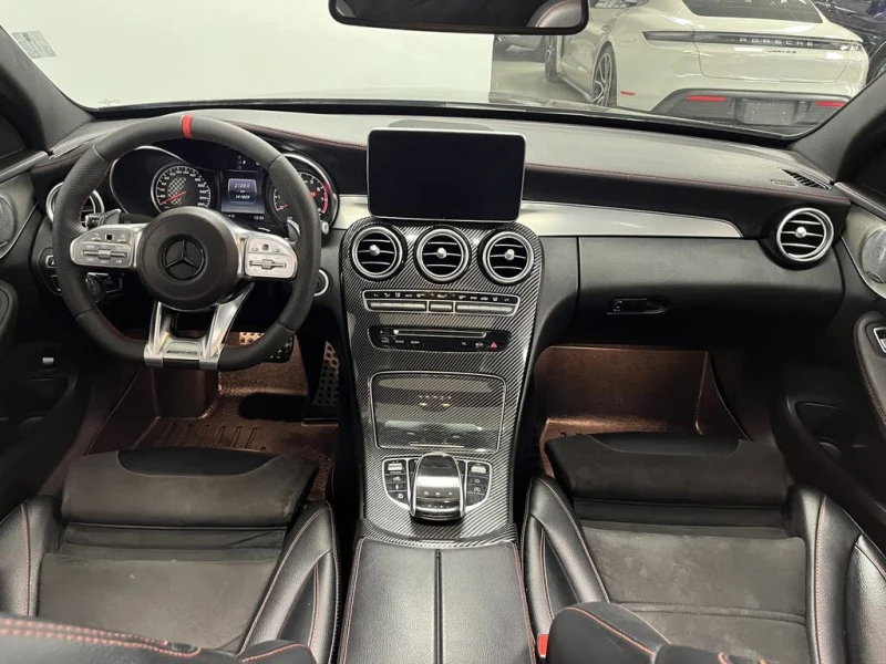 Mercedes-Benz C 43 AMG 2018* BLACK ON BLACK* BURMASTER* 360* CARBON* ALCA, снимка 8 - Автомобили и джипове - 52701935