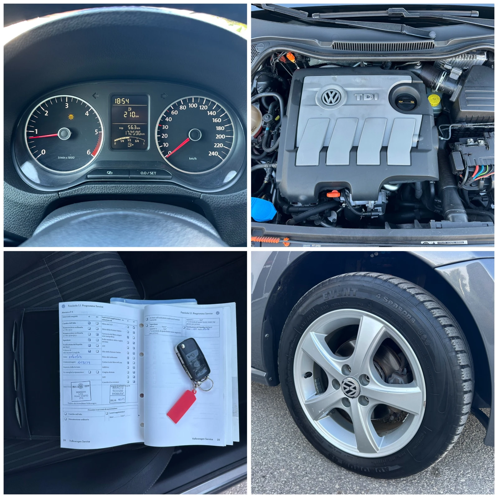 VW Polo 1.6TDI High-Line Италия, снимка 16 - Автомобили и джипове - 54857240