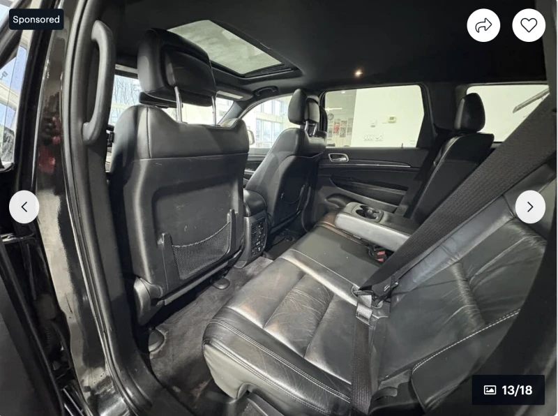 Jeep Grand cherokee LIMITED* 3.6* V6* 8ZF* ПОДГРЕВ* КАМЕРА* КЕЙЛЕС, снимка 16 - Автомобили и джипове - 52839233