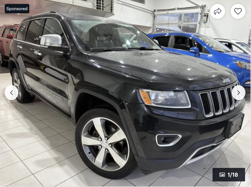 Jeep Grand cherokee LIMITED* 3.6* V6* 8ZF* ПОДГРЕВ* КАМЕРА* КЕЙЛЕС