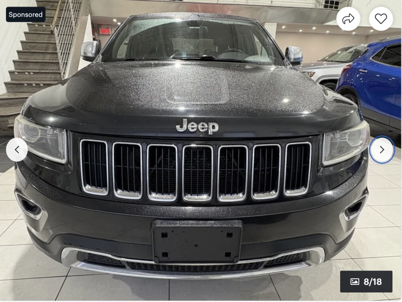 Jeep Grand cherokee LIMITED* 3.6* V6* 8ZF* ПОДГРЕВ* КАМЕРА* КЕЙЛЕС, снимка 7 - Автомобили и джипове - 52839233