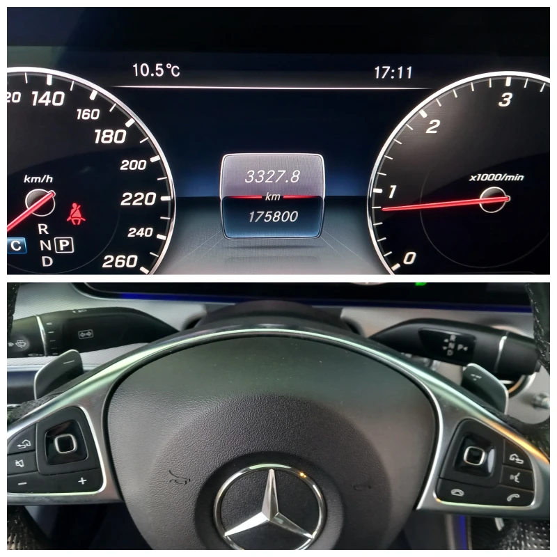 Mercedes-Benz E 220 AMG/ПАНОРАМА/ПОДГРЕВ/360* КАМЕРА/9G-TRONIC/EURO6, снимка 12 - Автомобили и джипове - 47897751