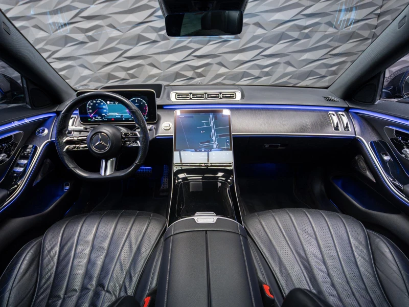Mercedes-Benz S 400 D 4MATIC* 360* AMG LINE* PANO* Head Up* Обдухв* Bu, снимка 5 - Автомобили и джипове - 52748115