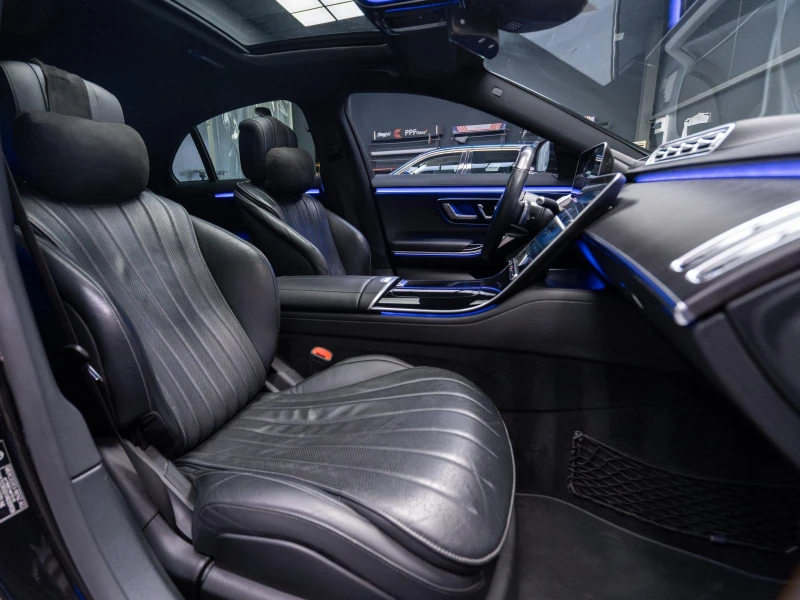 Mercedes-Benz S 400 D 4MATIC* 360* AMG LINE* PANO* Head Up* Обдухв* Bu, снимка 10 - Автомобили и джипове - 52748115