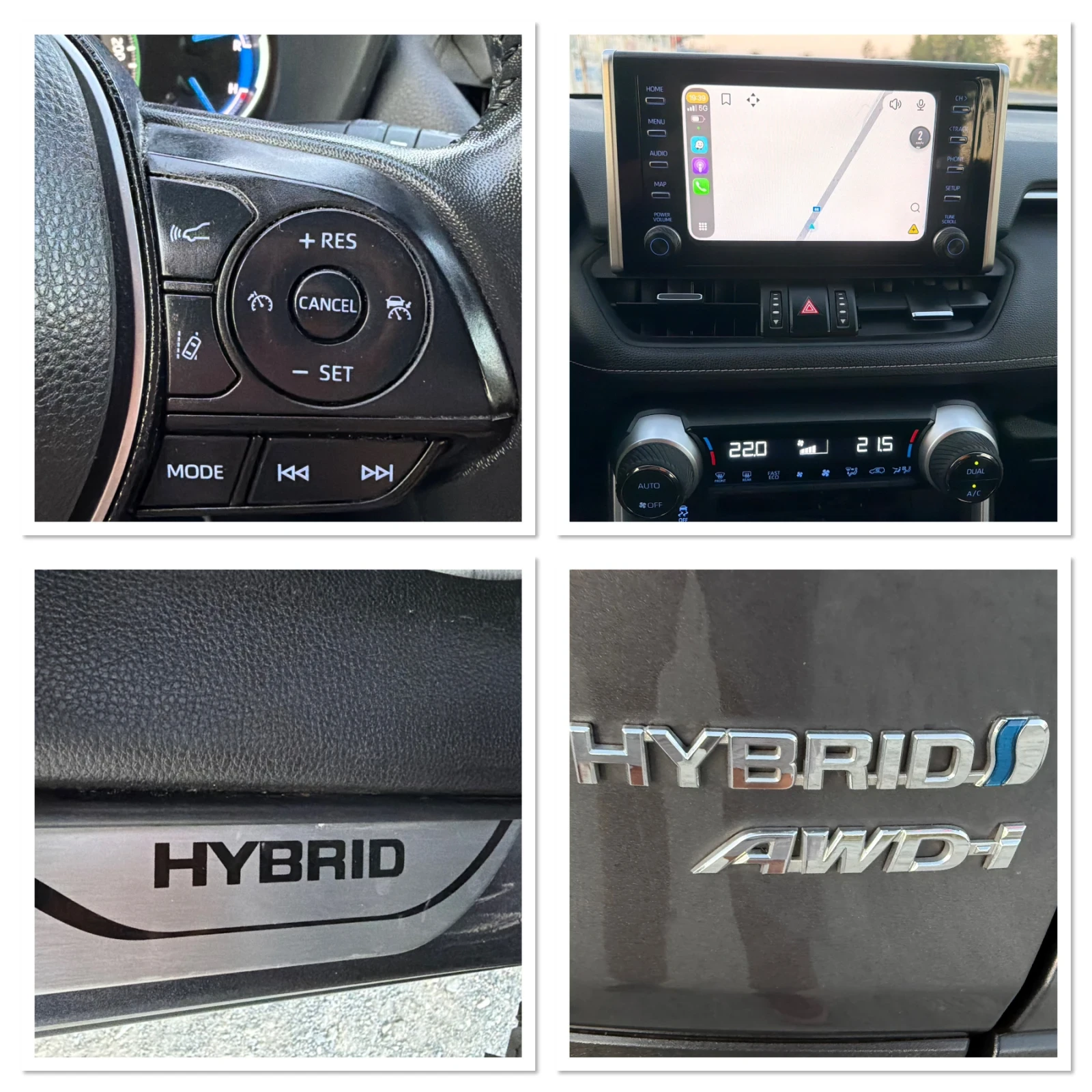 Toyota Rav4 2.5 HYBRID / 4X4 / 86 000 км / YOUTUBE / WAZE , снимка 17 - Автомобили и джипове - 55954916