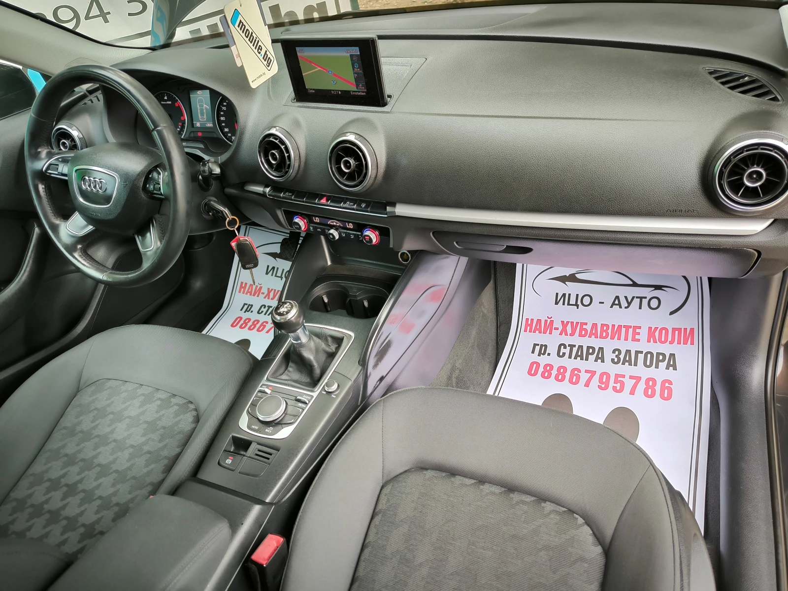 Audi A3 Т.D.i-105k.c.6 ckop.НАВИ, КЛИМАТРОНИК, ЕВРО 5В!, снимка 12 - Автомобили и джипове - 56181476