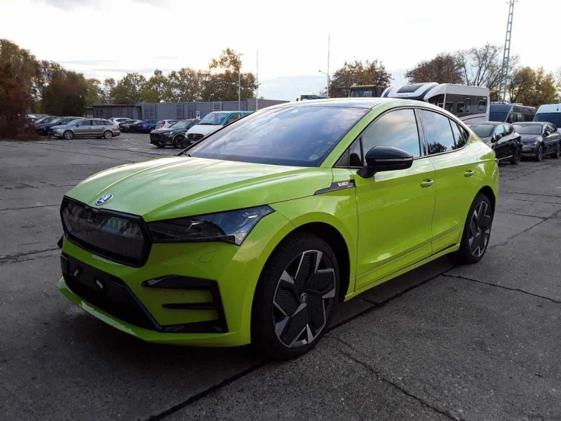 Skoda Enyaq 82 kWh - AWD vrs 299hp mamba green, снимка 2 - Автомобили и джипове - 52290605