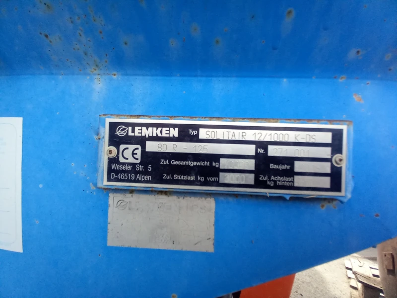Сеялка Lemken Solitar 12, снимка 7 - Селскостопанска техника - 51923018