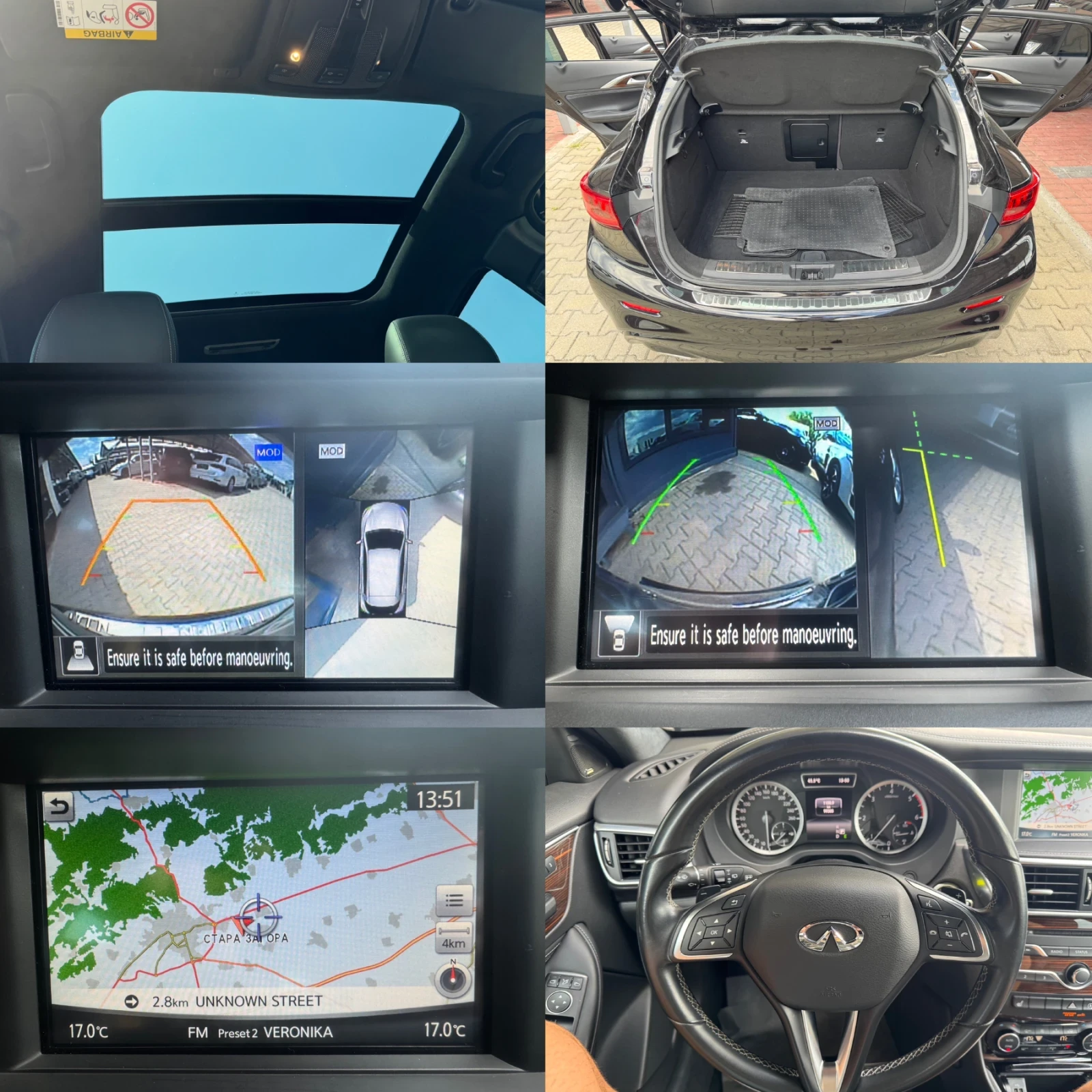 Infiniti Q30 S#EXCLUSIVE#ALCANTARA#360* CAM#PANORAMA#99000km, снимка 16 - Автомобили и джипове - 55588982