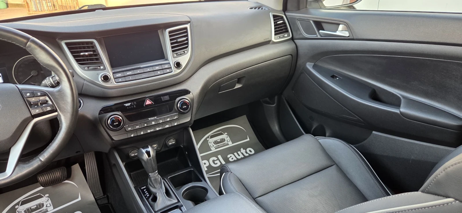 Hyundai Tucson 1.6 T- 177к.с/4х4/Vertex/кожа/автомат/Евро6b/, снимка 13 - Автомобили и джипове - 55695667