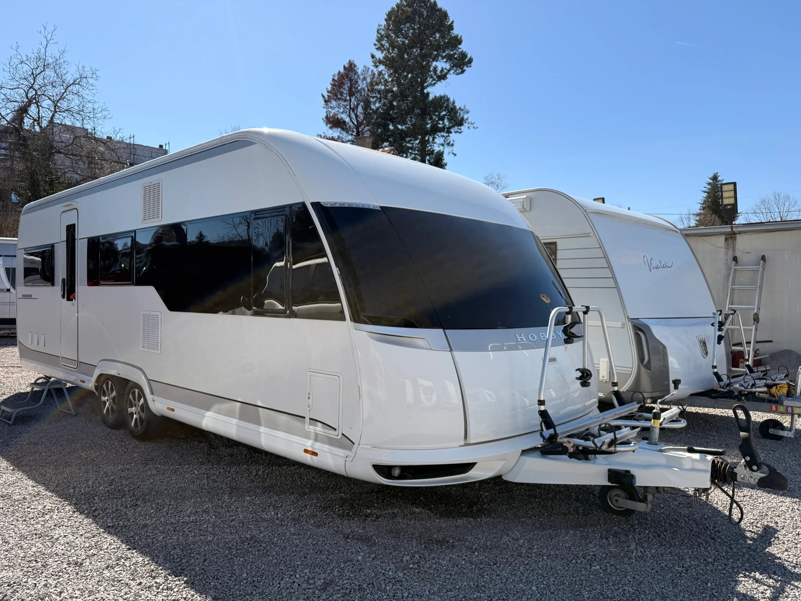 Каравана Hobby 650 Premium Форцелт, Климатик, Мувър и още