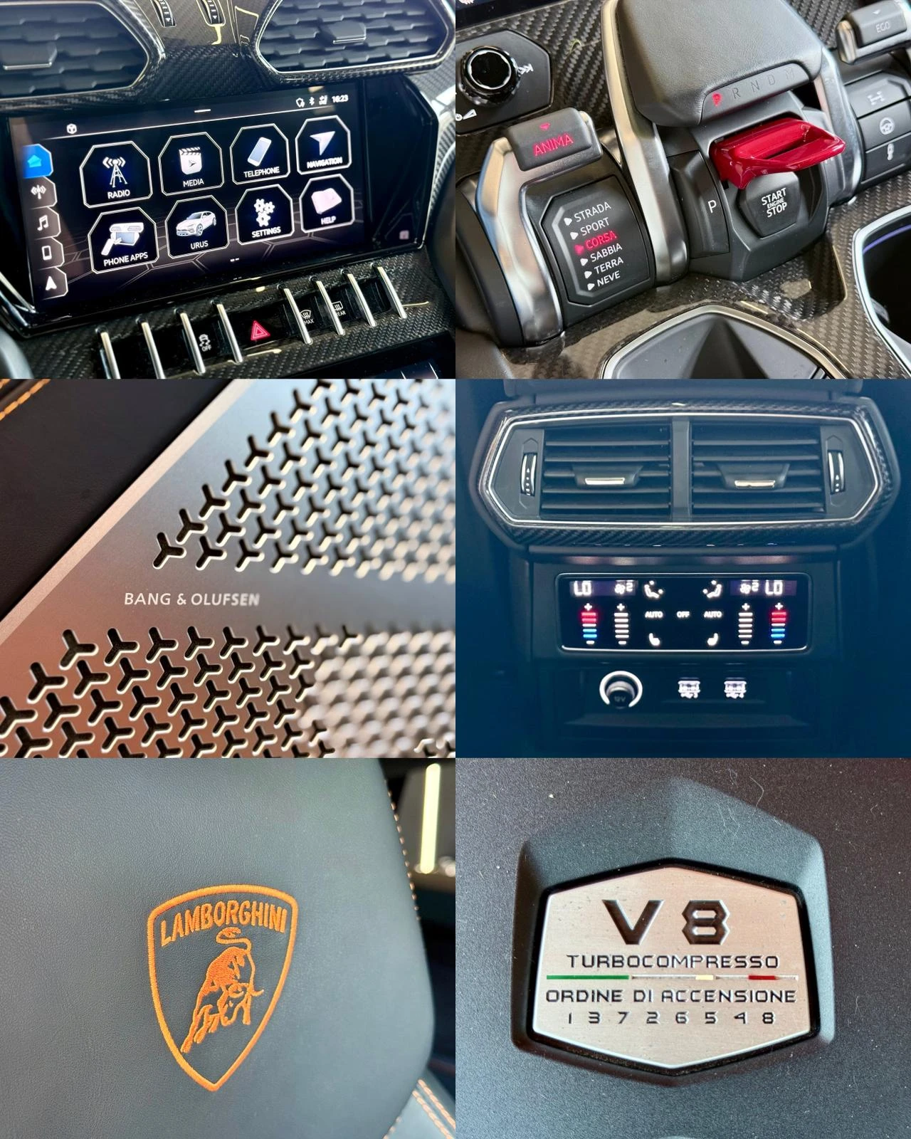 Lamborghini Urus Carbon* B&O 3D* V8* Ceramic* Лизинг, снимка 17 - Автомобили и джипове - 54702515