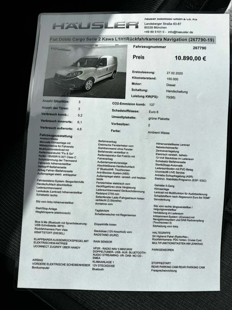 Fiat Doblo 1.3 Multijet, снимка 14 - Автомобили и джипове - 47396985