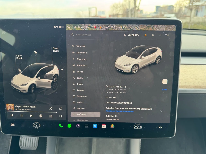 Tesla Model Y Long Range AWD Гаранция Парктроници, снимка 14 - Автомобили и джипове - 53453226