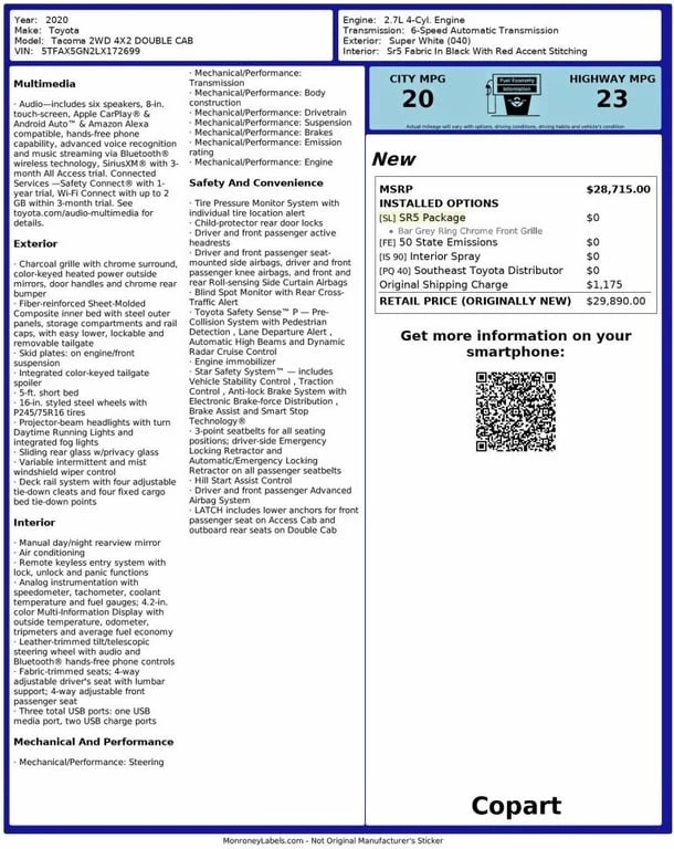 Toyota Tacoma * DOUBLE CAB * CARFAX * , снимка 10 - Автомобили и джипове - 53023363