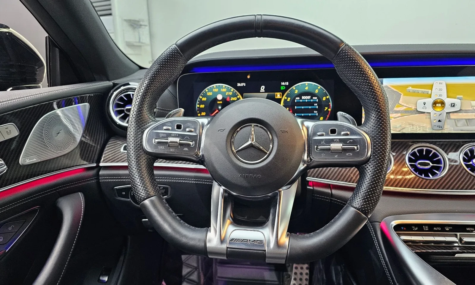 Mercedes-Benz AMG GT 43 4MATIC+ | ОБДУХ| DISTRO| HEADS UP| Burmester3D, снимка 11 - Автомобили и джипове - 55082281