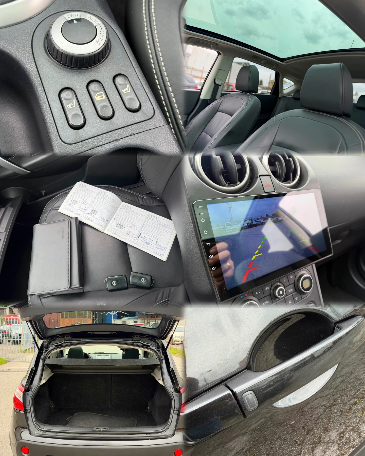 Nissan Qashqai 2.0i 4х4 keyless Panorama Кожа Навигация Tekna, снимка 17 - Автомобили и джипове - 54478556