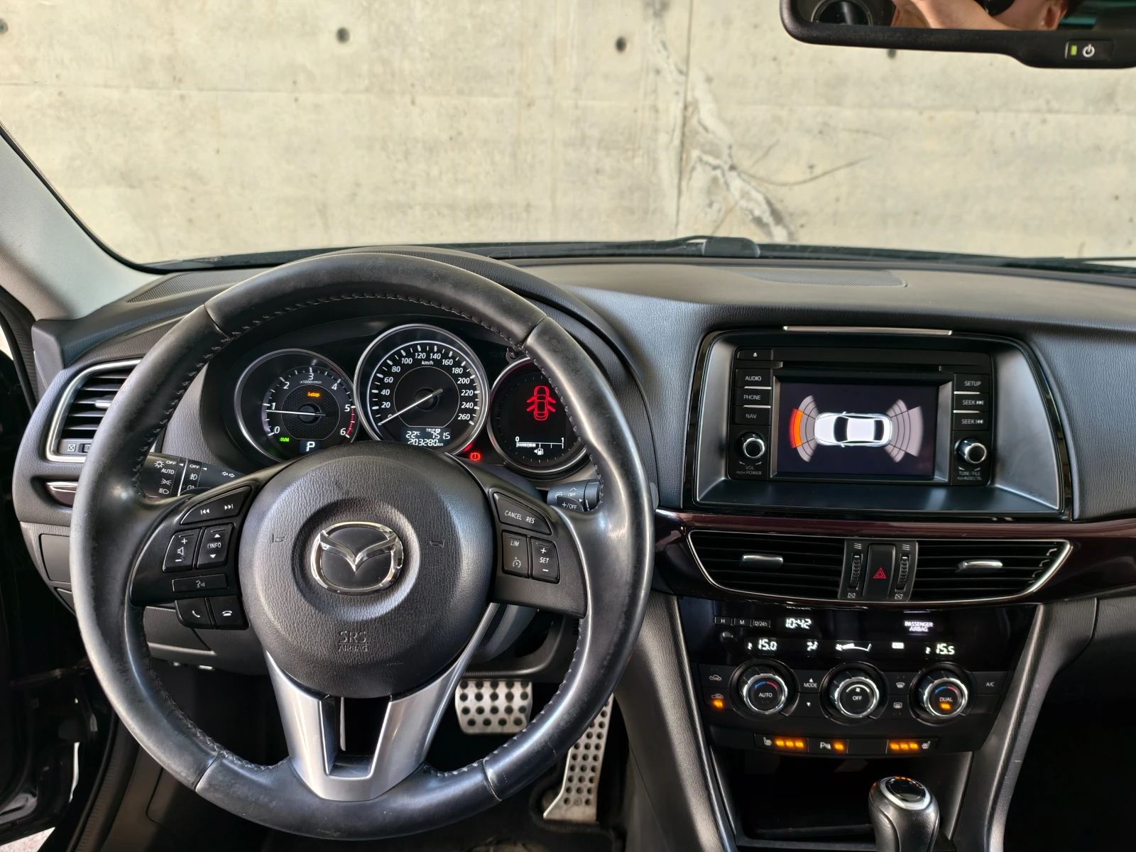 Mazda 6 ПЪЛНА.РЕВИЗИЯ.МОТОР| AUTO| NAVI| КОЖА| EURO6| ОБСЛ, снимка 13 - Автомобили и джипове - 54775118