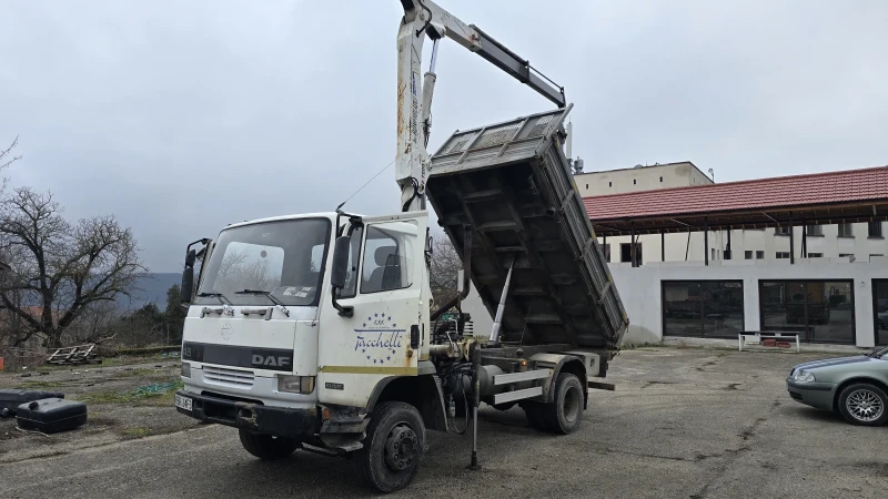 Daf 45.160 Тристранен самосвал с кран